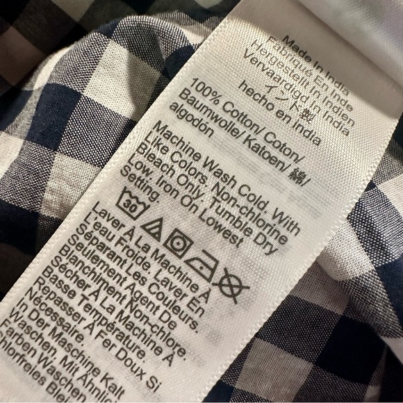 NWOT J. Crew Factory ‘Gingham Lightweight Cotton Shirt in Signature Fit’ Size XS - Picture 8 of 13